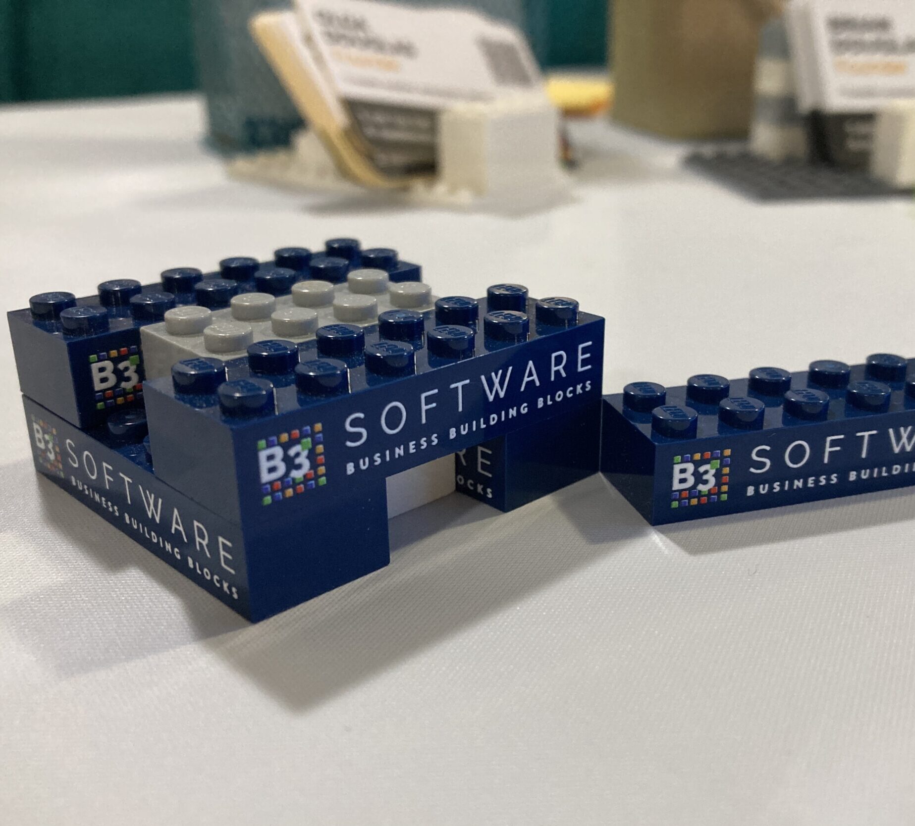 B3 software Building blocks that have the B3 logo printed on them