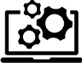 Custom software gears icon