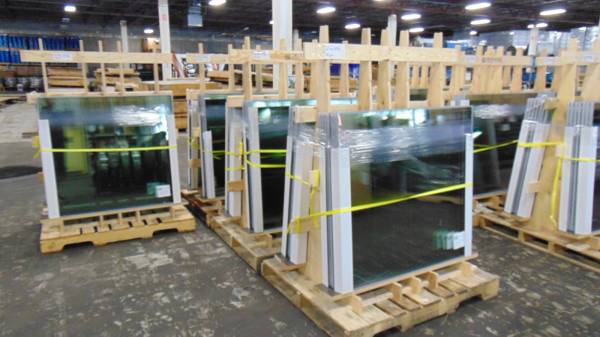 Picture of the inside of a Texas screen and glass company warehouse